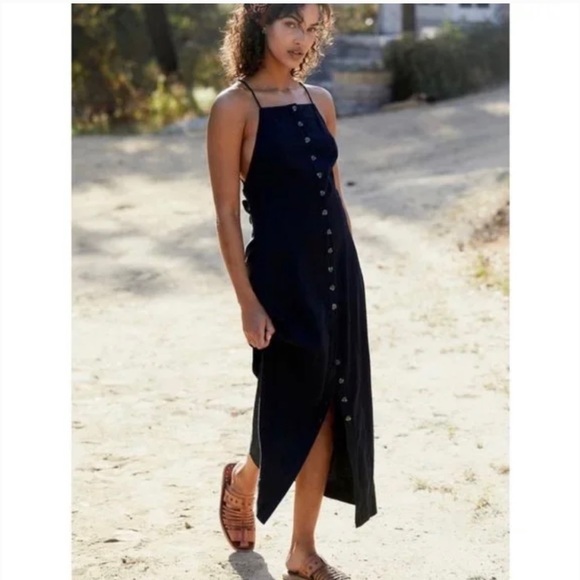 NWT Free People Emma Midi Dress Button Down Shirt Dress - Picture 1 of 3